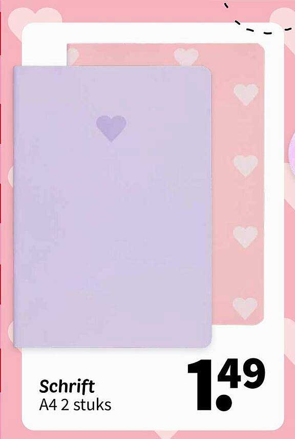Schrift A4 2 stuks