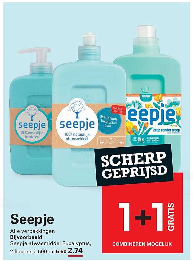 Seepje Alle verpakkingen 1+1 GRATIS