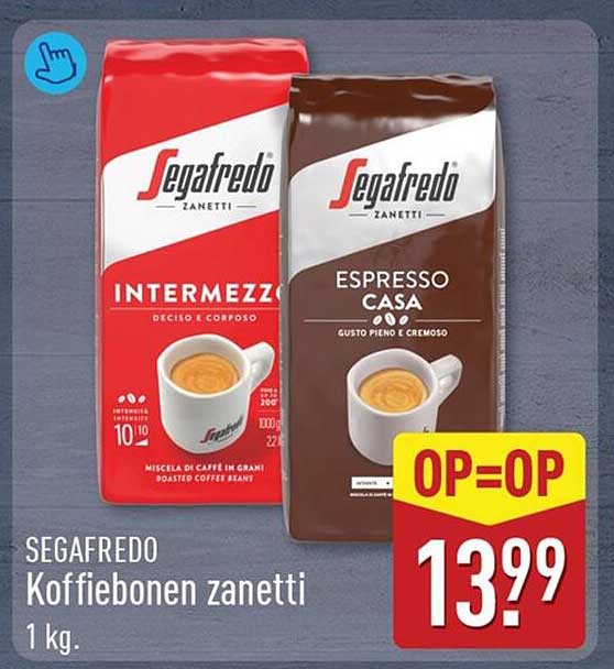 Segafredo Koffiebonen zanetti 1 kg. OP=OP