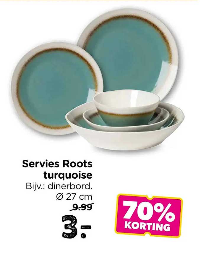 Servies Roots turquoise