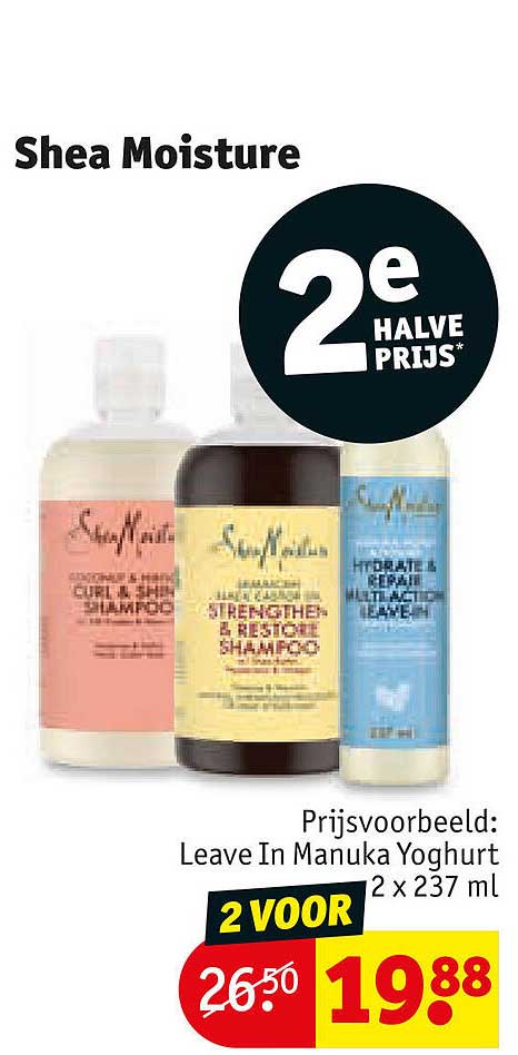 Shea Moisture 2e halve prijs