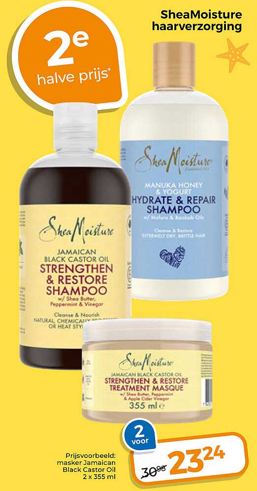 SheaMoisture haarverzorging 2e halve prijs