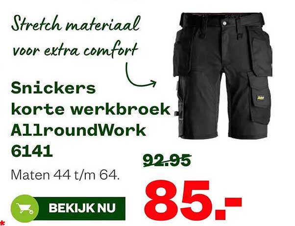 Snickers korte werkbroek AllroundWork 6141