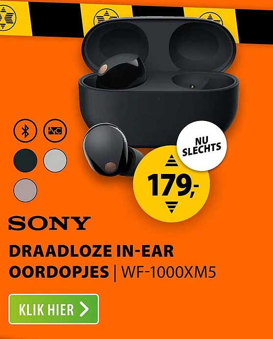 SONY DRAADLOZE IN-EAR OORDOPJES | WF-1000XM5