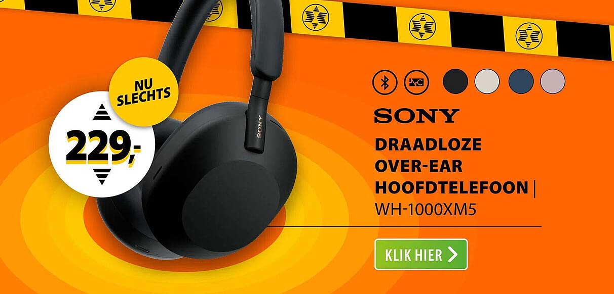 SONY DRAADLOZE OVER-EAR HOOFDTELEFOON WH-1000XM5