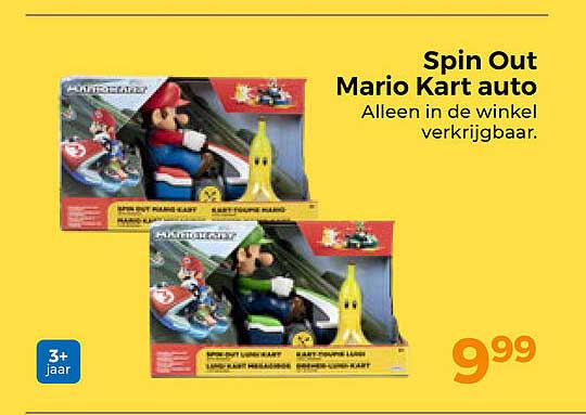 Spin Out Mario Kart auto Alleen in de winkel verkrijgbaar.