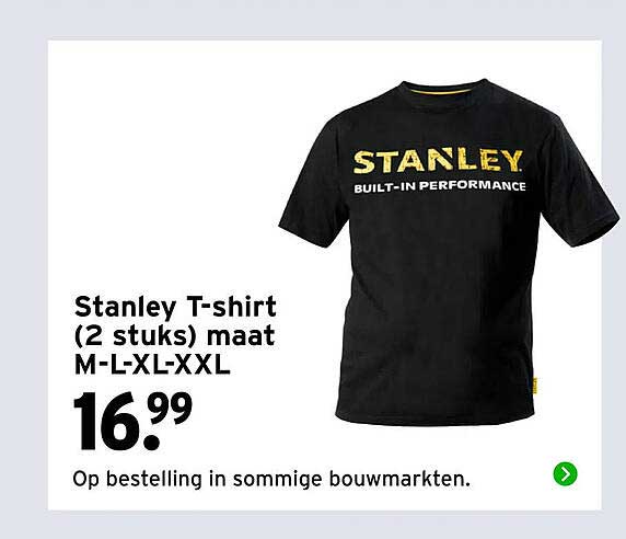 Stanley T-shirt (2 stuks) maat M-L-XL-XXL