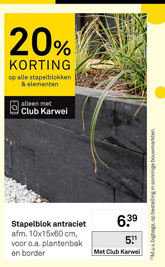 Stapelblok antraciet