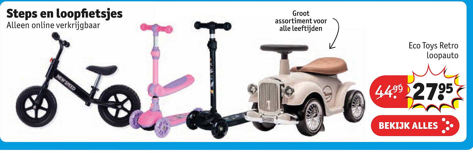 Steps en loopfietsjes