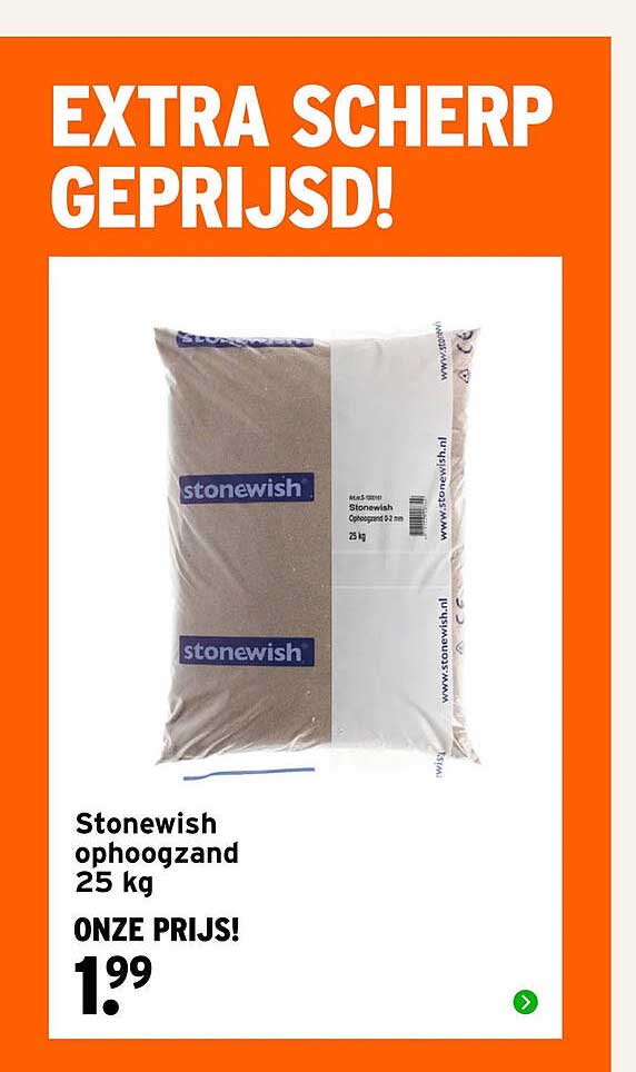 Stonewish ophoogzand 25 kg