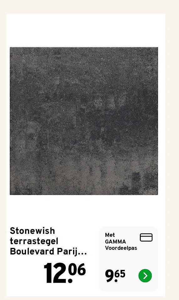 Stonewish terrastegel Boulevard Parijs...