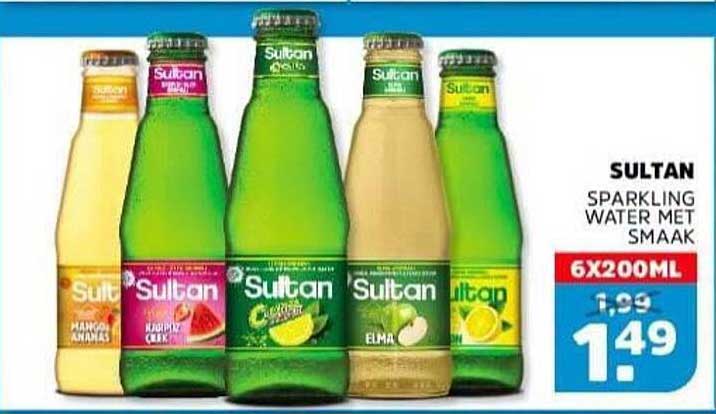 SULTAN SPARKLING WATER MET SMAAK 6X200ML