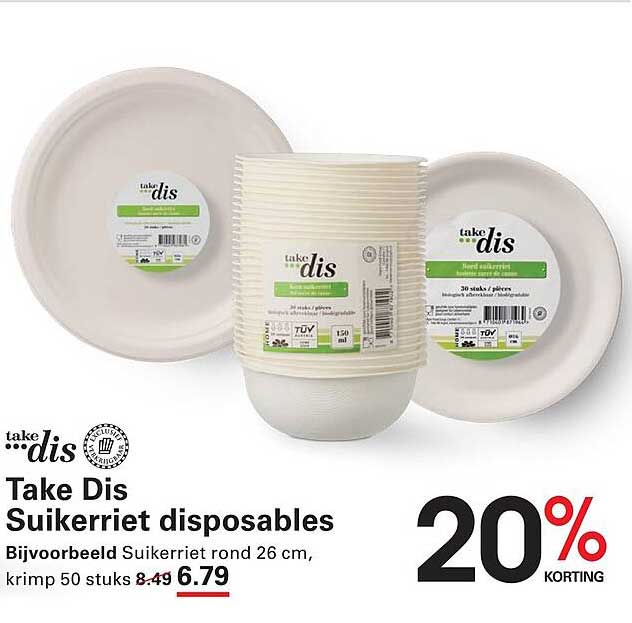 Take Dis Suikerriet disposables 20% KORTING