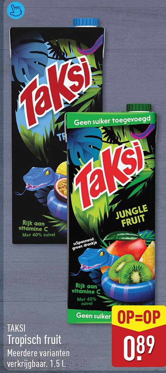 TAKSI Tropisch fruit Meerdere varianten verkrijgbaar. 1.5 l. OP=OP