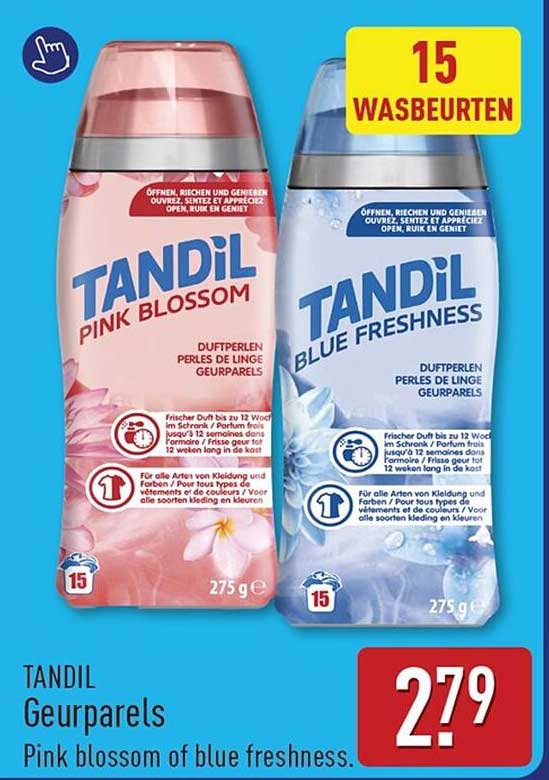 TANDIL Geurparels Pink blossom of blue freshness. 15 WASBEURTEN