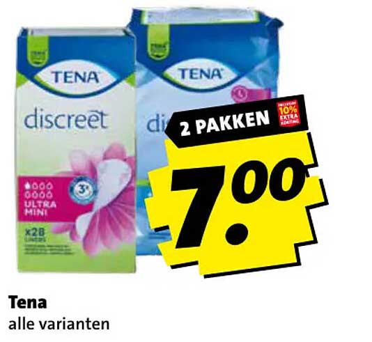 Tena alle varianten 2 pakken