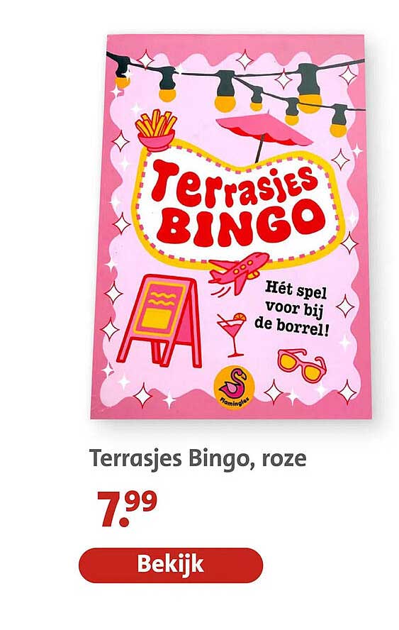 Terrasjes Bingo, roze