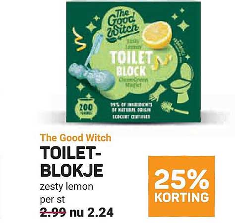 The Good Witch TOILET-BLOKJE zesty lemon