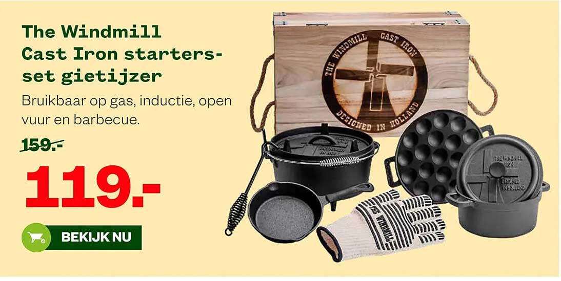 The Windmill Cast Iron starters-set gietijzer