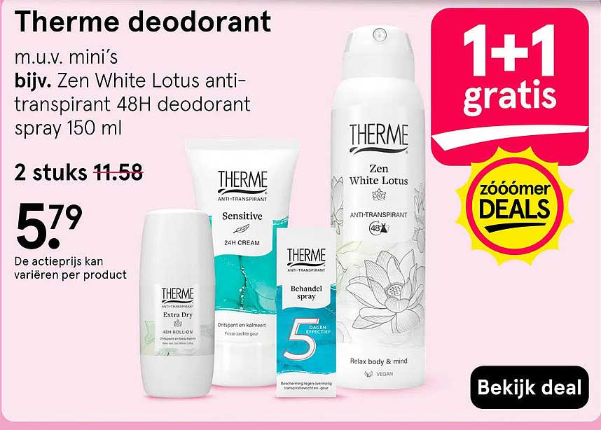 Therme deodorant 1+1 gratis