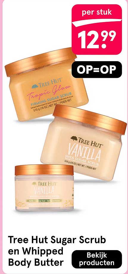 Tree Hut Sugar Scrub en Whipped Body Butter OP=OP