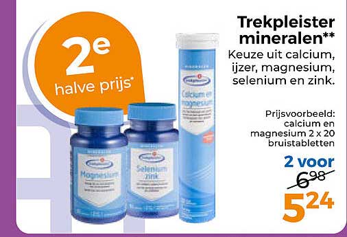 Trekpleister mineralen* 2e halve prijs