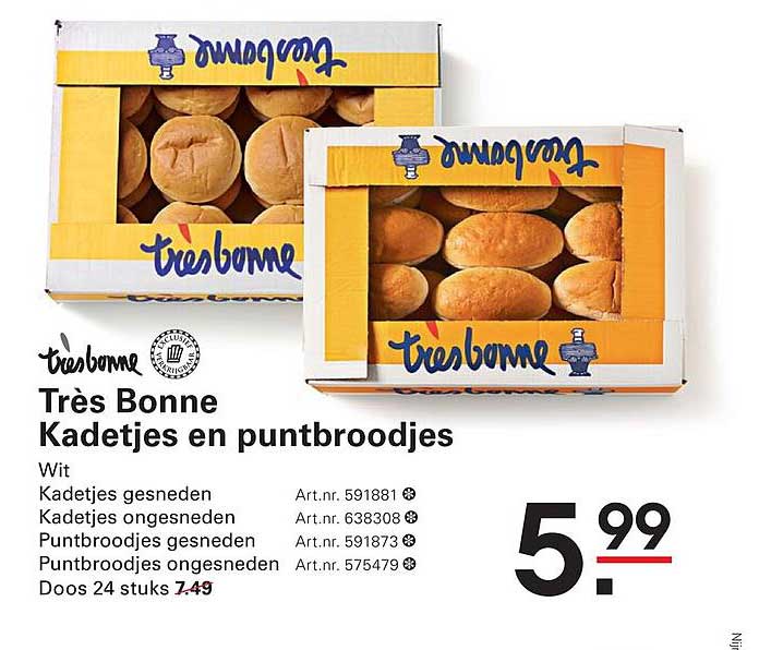 Très Bonne Kadetjes en puntbroodjes