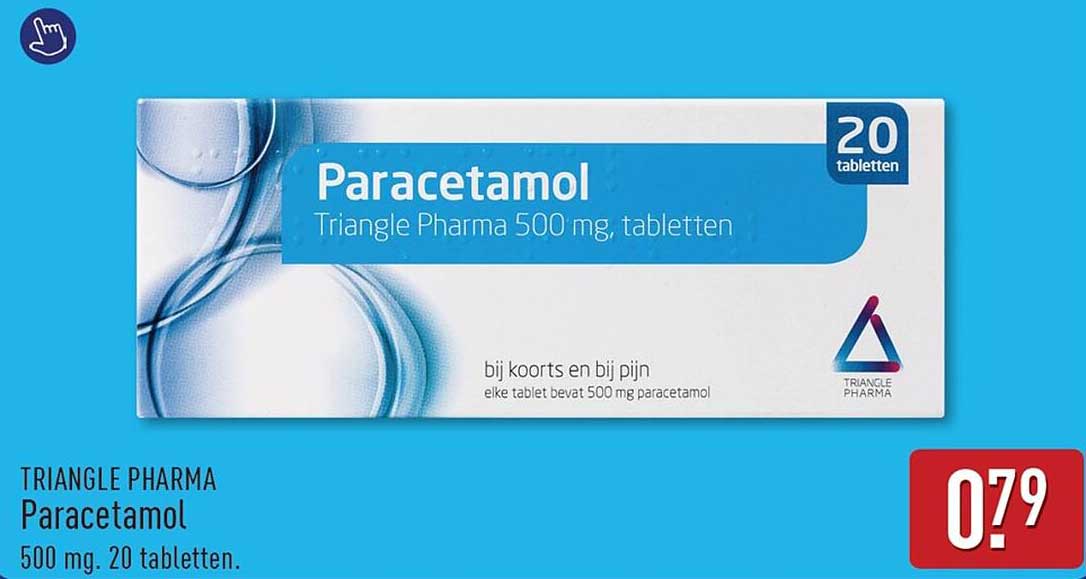 TRIANGLE PHARMA Paracetamol 500 mg. 20 tabletten.