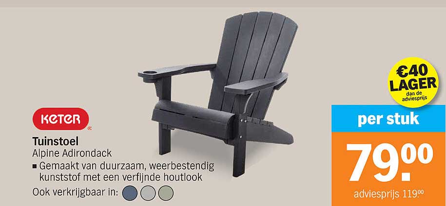Tuinstoel Alpine Adirondack