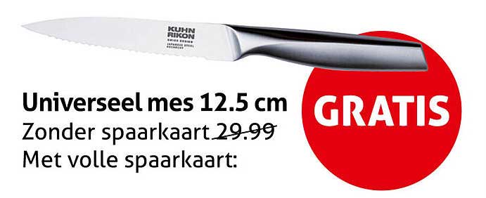 Universeel mes 12.5 cm GRATIS