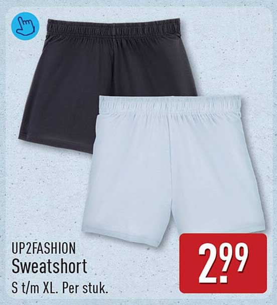 UP2FASHION Sweatshort S t/m XL. Per stuk.