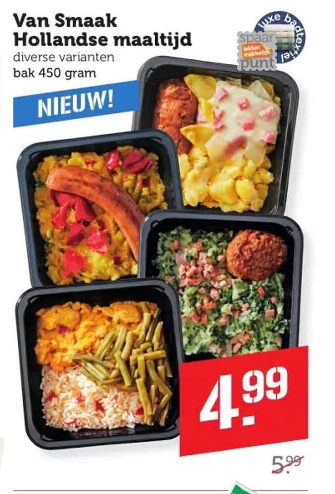 Van Smaak Hollandse maaltijd diverse varianten bak 450 gram