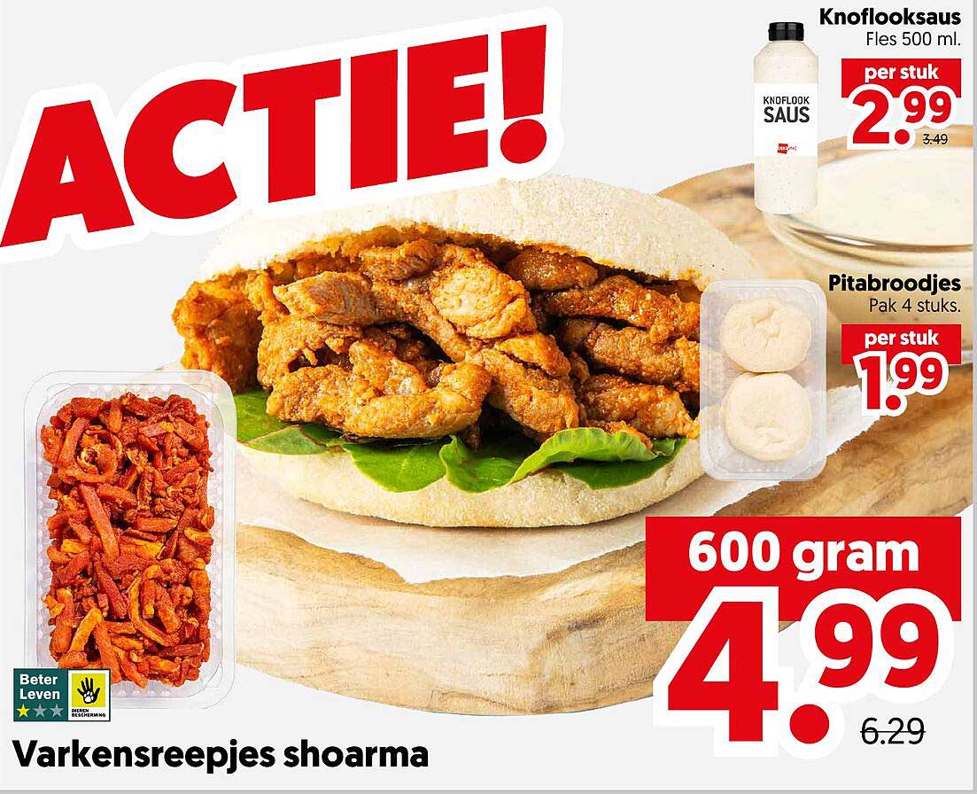 Varkensreepjes shoarma
