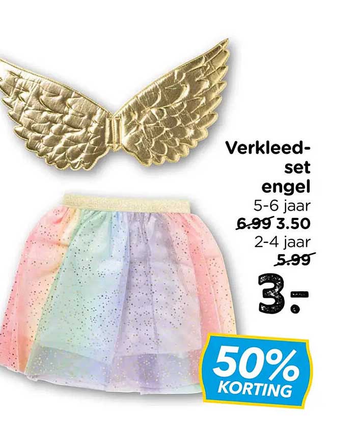 Verkleed-set engel 5-6 jaar 50% KORTING