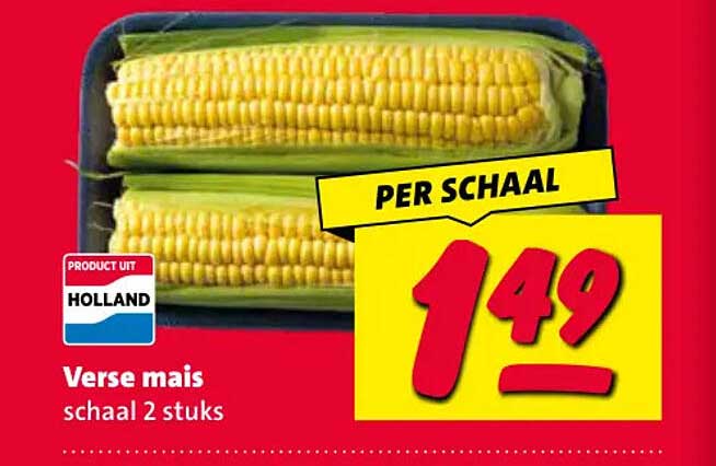 Verse mais schaal 2 stuks PER SCHAAL