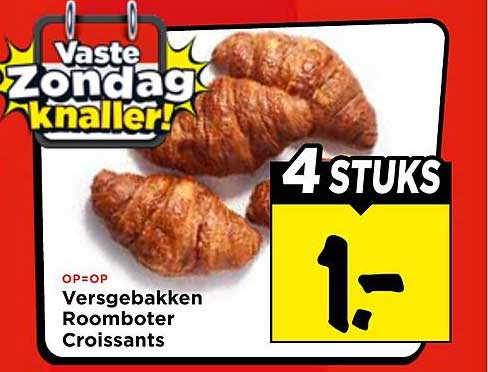 Versgebakken Roomboter Croissants 4 stuks
