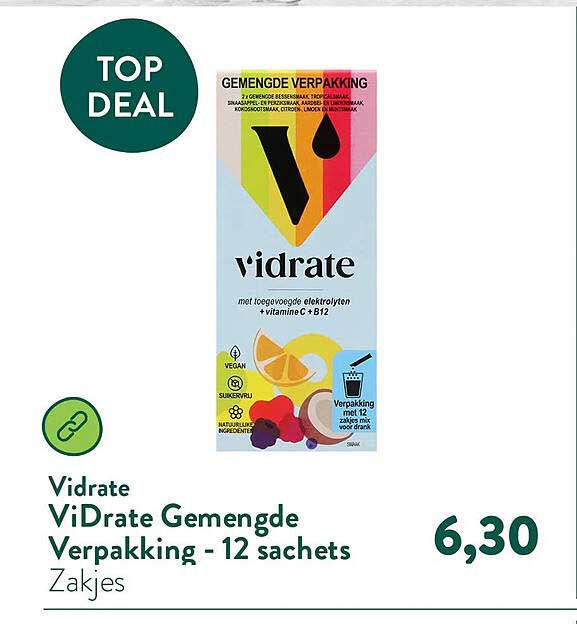 Vidrate ViDrate Gemengde Verpakking - 12 sachets Zakjes