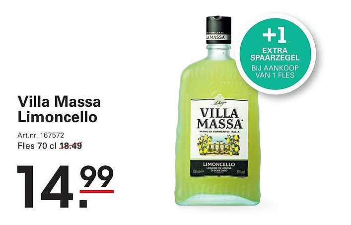 Villa Massa Limoncello +1 extra spaarzegel bij aankoop van 1 fles