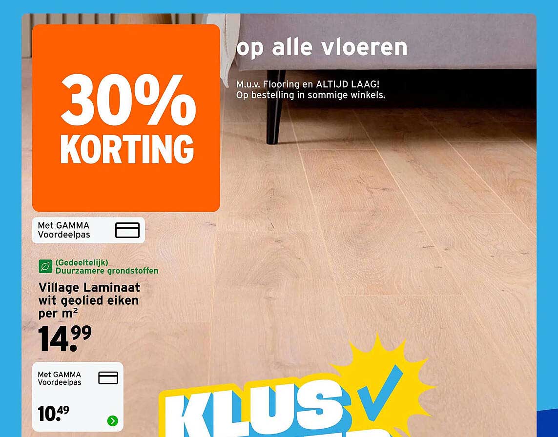 Village Laminaat wit geolied eiken per m² - 30% korting