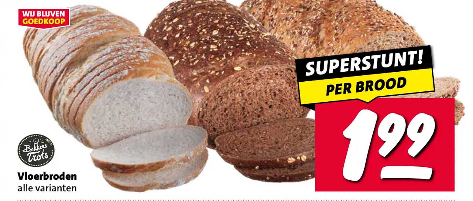 Vloerbroden alle varianten SUPERSTUNT! PER BROOD