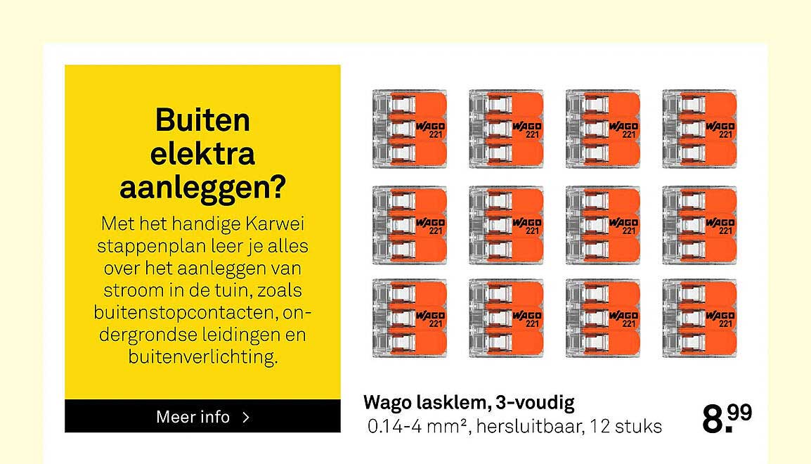 Wago lasklem, 3-voudig