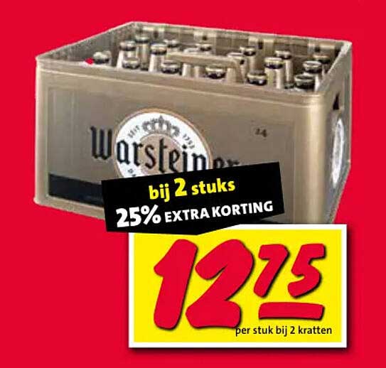 Warsteiner bij 2 stuks 25% EXTRA KORTING
