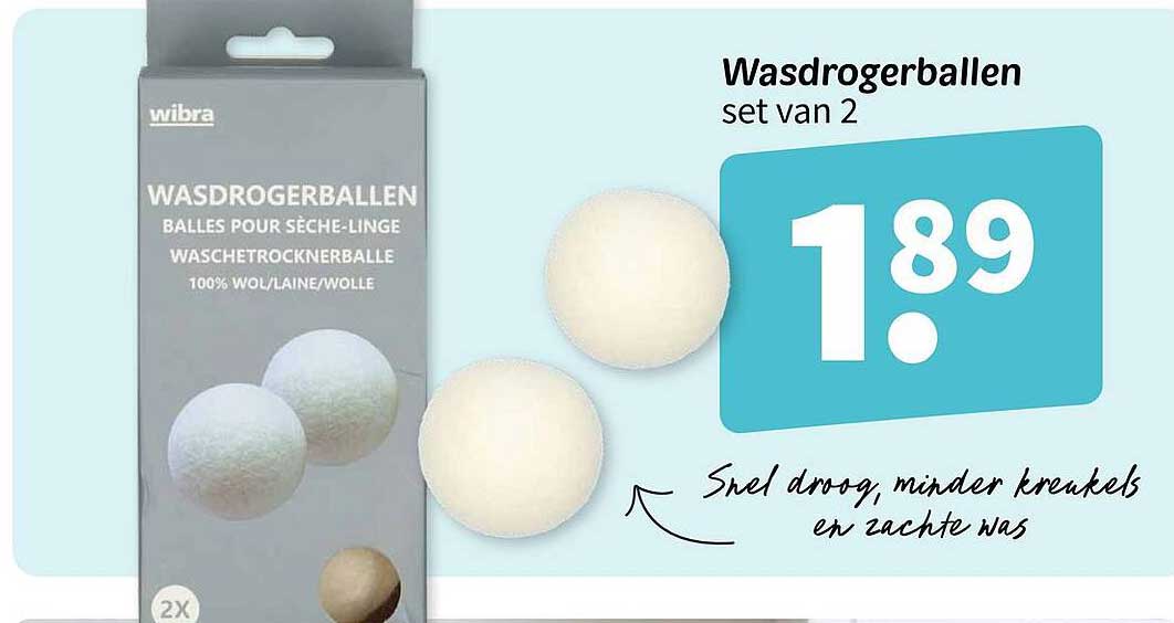 Wasdrogerballen set van 2