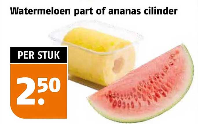 Watermeloen part of ananas cilinder
