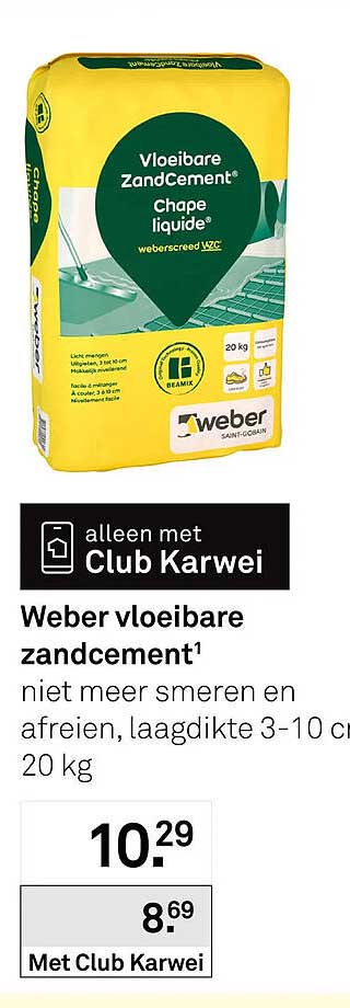 Weber vloeibare zandcement