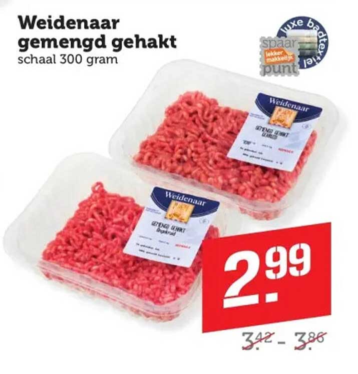 Weidenaar gemengd gehakt schaal 300 gram