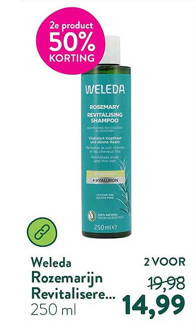 Weleda Rozemarijn Revitalisere... 250 ml 2e product 50% KORTING