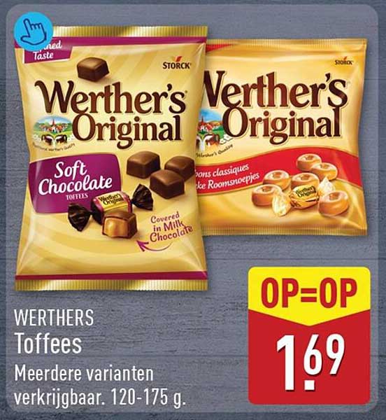 WERTHERS Toffees Meerdere varianten verkrijgbaar. 120-175 g. OP=OP