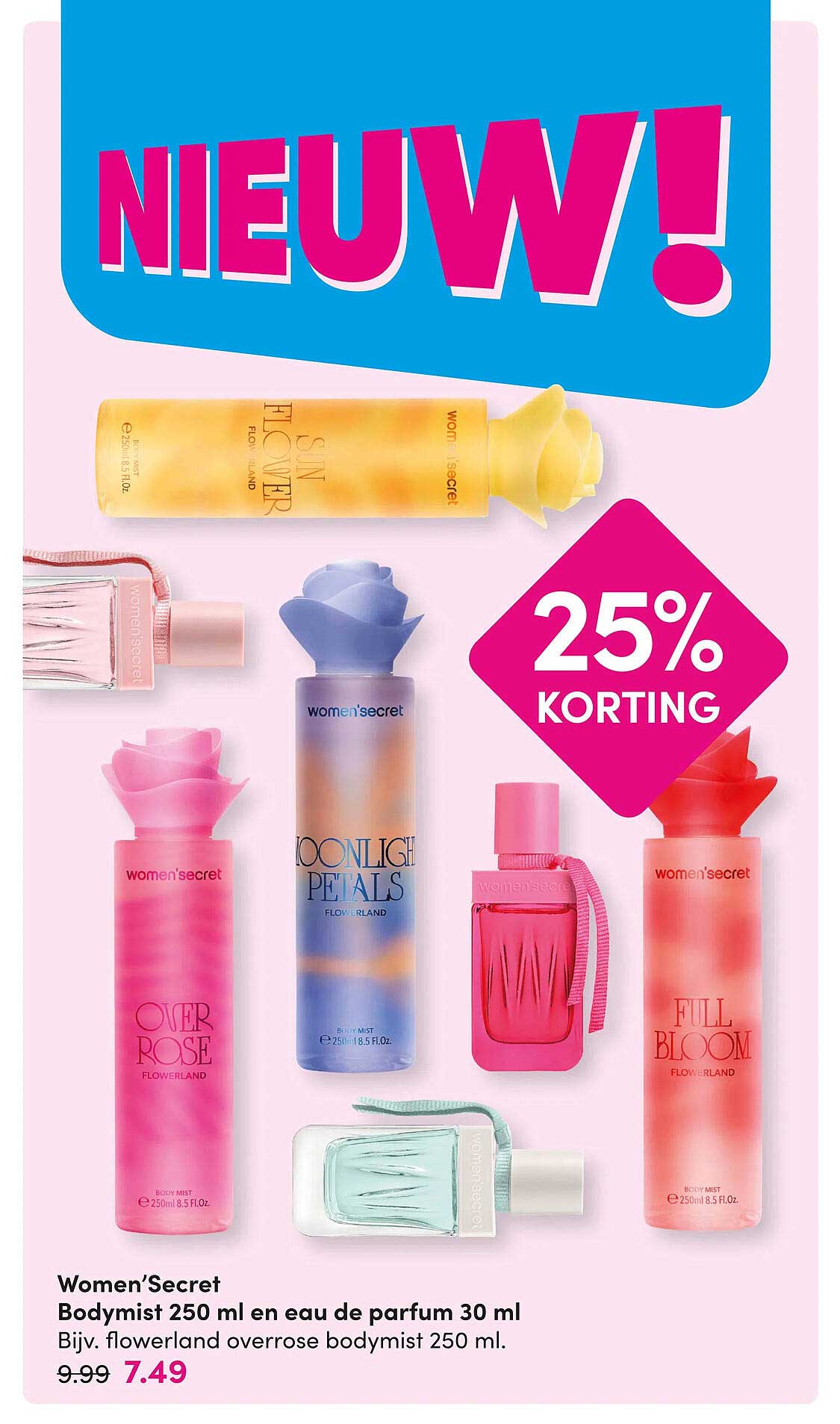 Women'Secret Bodymist 250 ml en eau de parfum 30 ml 25% KORTING