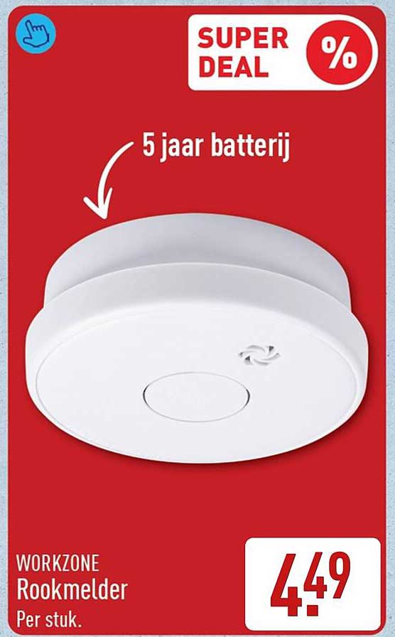 Workzone Rookmelder 5 jaar batterij SUPER DEAL